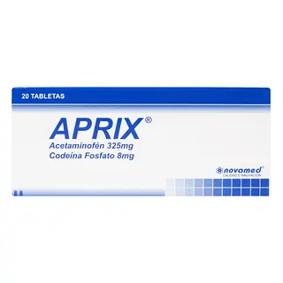 Aprix 325/8 mg 20 tabletas