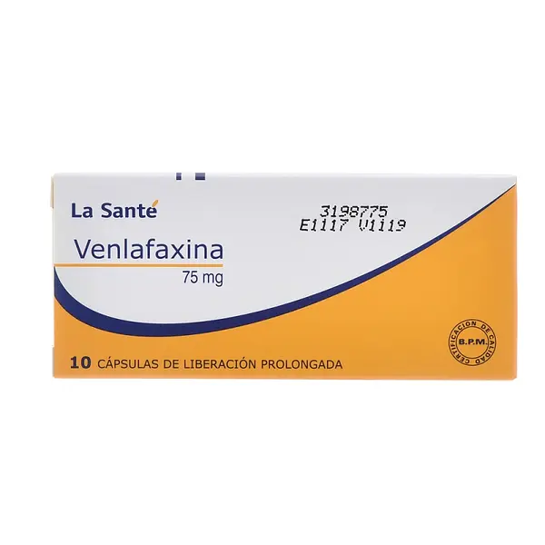 Venlafaxina 75 mg 10 cápsulas LS