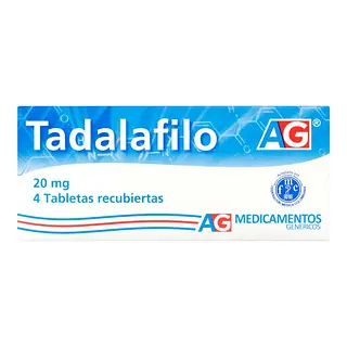 Tadalafilo 20 mg 4 tabletas AG
