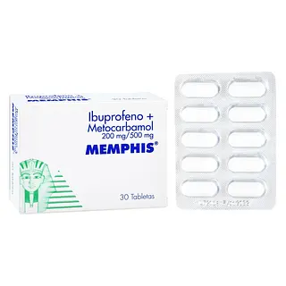 Ibuprof 200 mg + Metocarbamol 500 mg 30 tabletas MP