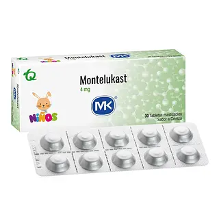 Montelukast 4 mg 30 tabletas MK
