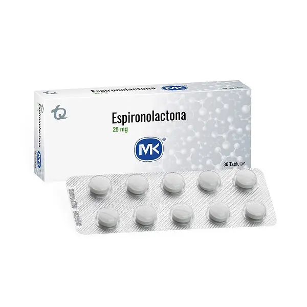 Espironolactona 25 mg 30 tabletas MK