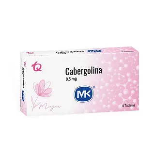 Cabergolina 0.5 mg 4 tabletas MK