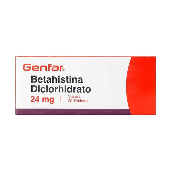 Betahistina 24 mg 20 tabletas