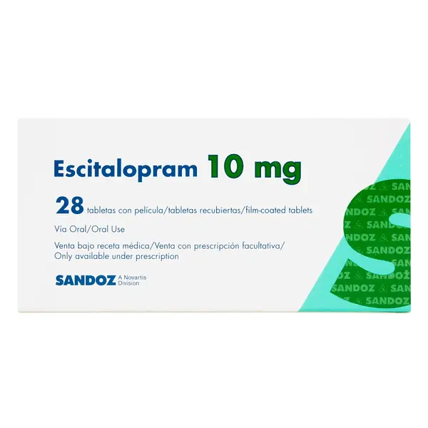 Escitalopram 10 mg 28 tabletas SZ