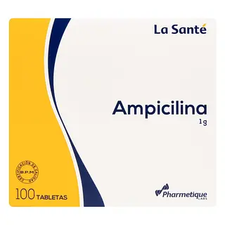 Ampicilina 1 g 100 tabletas LS