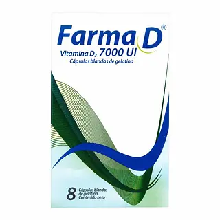 Farma D Vitamina D3 7000 UI 8 cápsulas