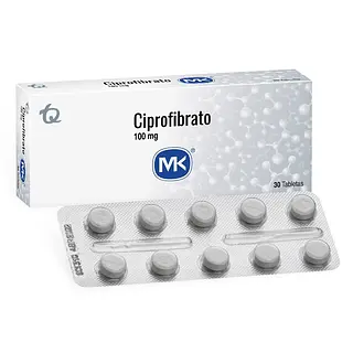 Ciprofibrato 100 mg 30 tabletas MK