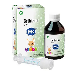 Cetirizina 0.1 Jarabe + Dosificador 60 ml MK