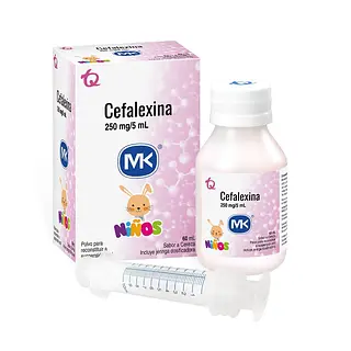 Cefalexina 250 mg/5 ml Frasco 60 ml MK