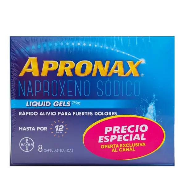 Apronax Liquid Gel 275 mg 50 cápsulas + 8 cápsulas extra