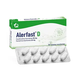 Alerfast D 60/25 mg 10 tabletas