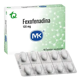 Fexofenadina 120 mg 10 tabletas MK