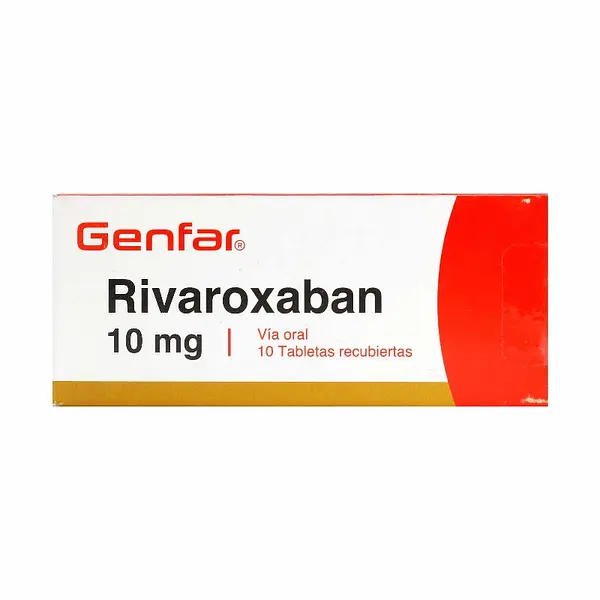 Rivaroxabán 10 mg 10 tabletas GF