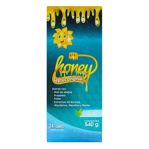 Honey Lyptus Menta 24 sobres 540 g