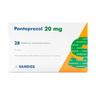 Pantoprazol 20 mg 28 tabletas