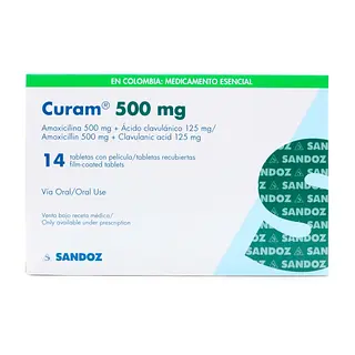 Curam 500 mg + 125 mg 14 tabletas