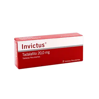 Invictus Tadalafilo 20 mg 2 tabletas