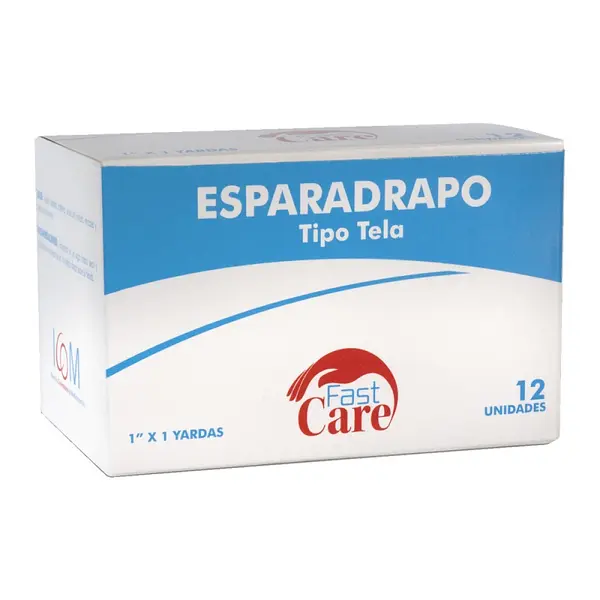 Esparadrapo Tela Blanco Fastcare 1x1 12 und
