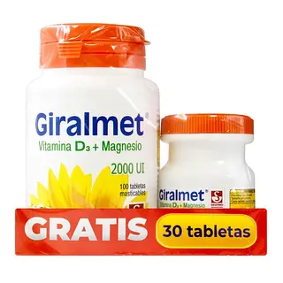 Giralmet Vitamina D3 2000 UI 100 + 30 tabletas
