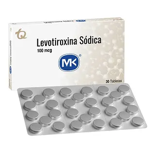 Levotiroxina 100 mcg 30 tabletas MK