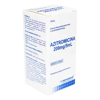 Azitromicina 200 mg/5 ml Suspensión Oral 15 ml