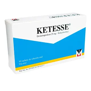 Ketesse 25 mg solución oral 10 sachets x10 ml