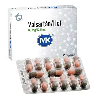 Valsartán 80 mg + Hidroclorotiazida 12.5 mg 30 tabletas MK