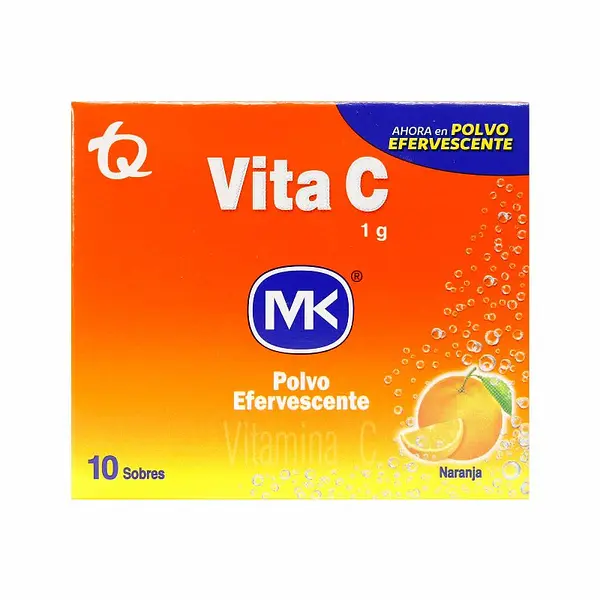 Vita C Efervescente 1 g Caja x10 sobres MK