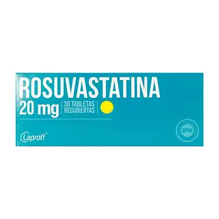Rosuvastatina 20 mg 30 tabletas recubiertas LP