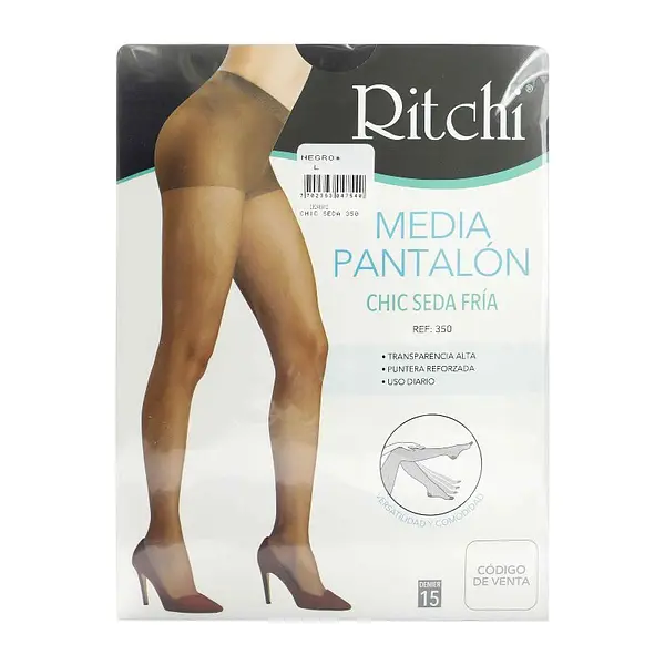 Medias Ritchi Chic Seda L Negro