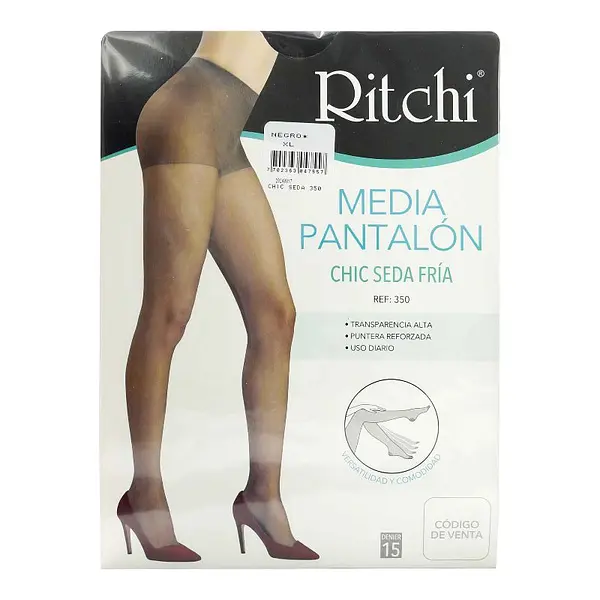 Medias Ritchi Chic Seda XL Negro