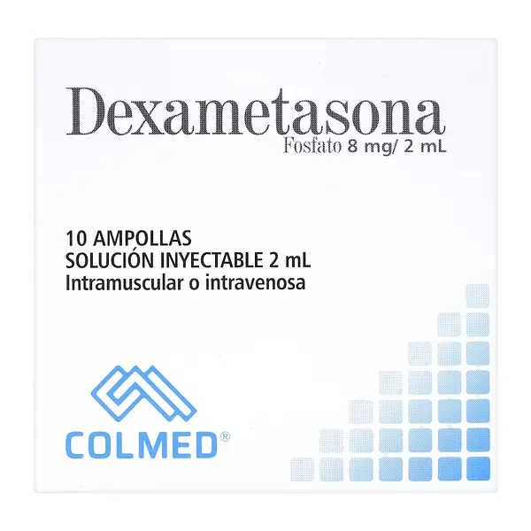 Dexametasona 8 mg/2 ml Caja x10 ampollas