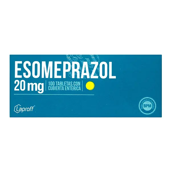 Esomeprazol 20 mg 100 tabletas
