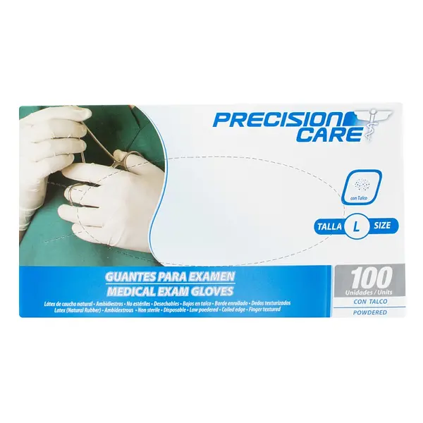 Guantes Desechables Precisión Látex Talla L x100
