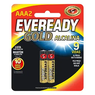 Pila Eveready Gold Alcalina AAA 2 und