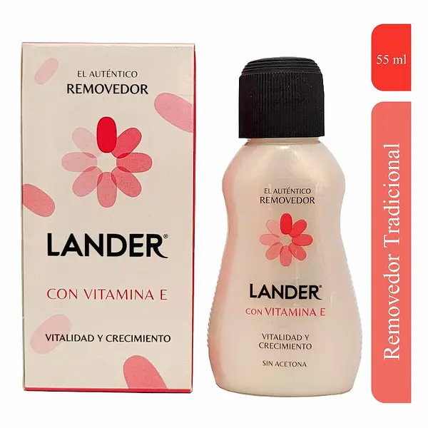 Removedor de Esmalte Lander con Vitamina E 55 ml