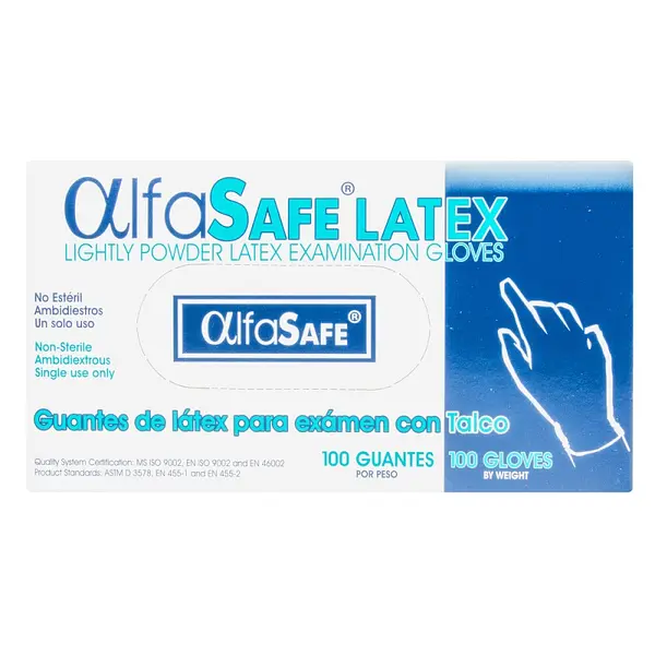 Guantes de Examen Alfa Látex Talla S x100