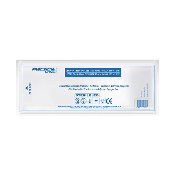 Jeringa 3P 50 ml con aguja Precisión Eterna