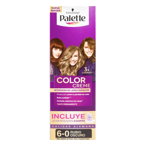Tinte Palette Crema Tubo 6-0 Rubio Oscuro