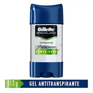 Desodorante Gillette 3X Gel Power Rush 113 g Hombre