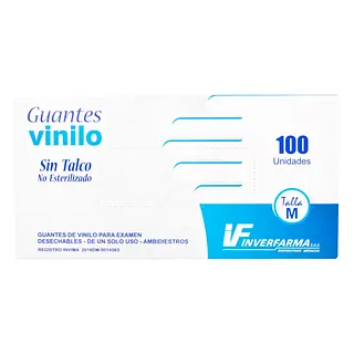 Guantes de Vinilo Talla M x100