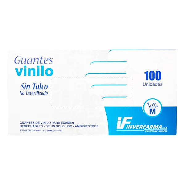 Guantes de Vinilo Talla M x100