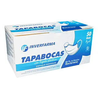 Tapabocas Azul 50 unidades
