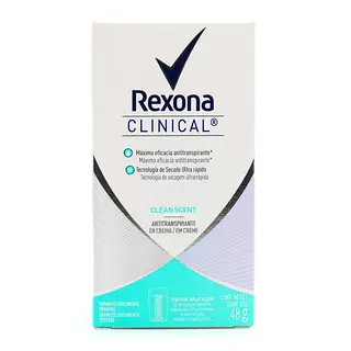 Desodorante Rexona Clinical Crema Clean Scent Mujer 48 g