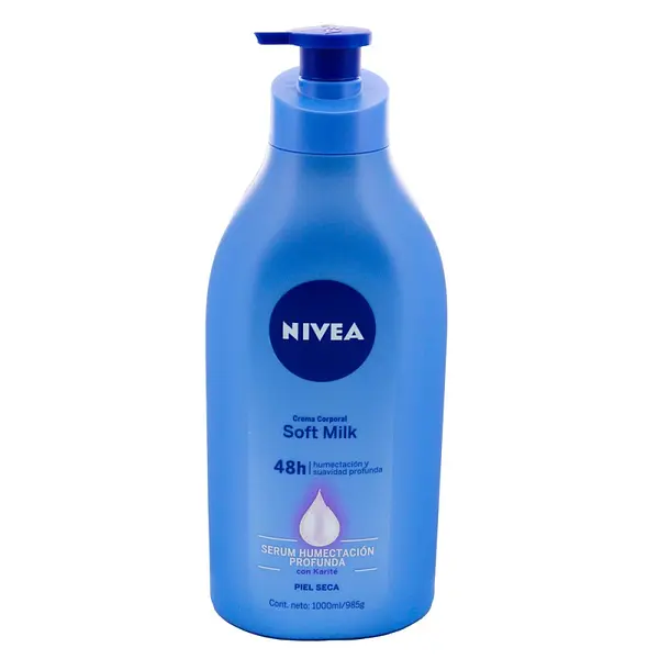 Crema Nivea Body Soft Milk Piel Seca 1000 ml