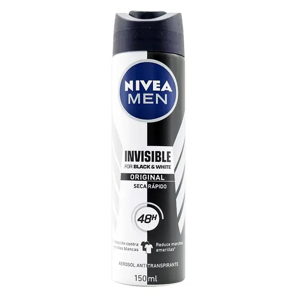 Desodorante Nivea Black & White spray 150 ml hombre