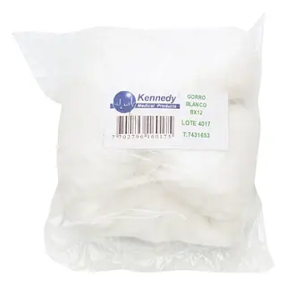 Gorro desechable blanco Kennedy 12 unidades