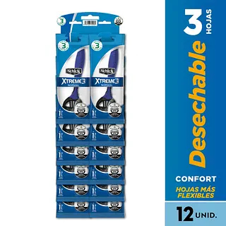 Máquina Schick Xtreme-3 piel normal 12 unidades