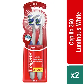 Cepillo Colgate 360 Luminous Medio 2x1